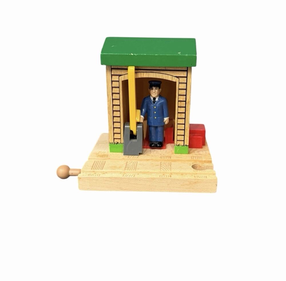 Wooden Railway Thomas the Train Sodor Conductor Shed 2001 Learning Curve Toll